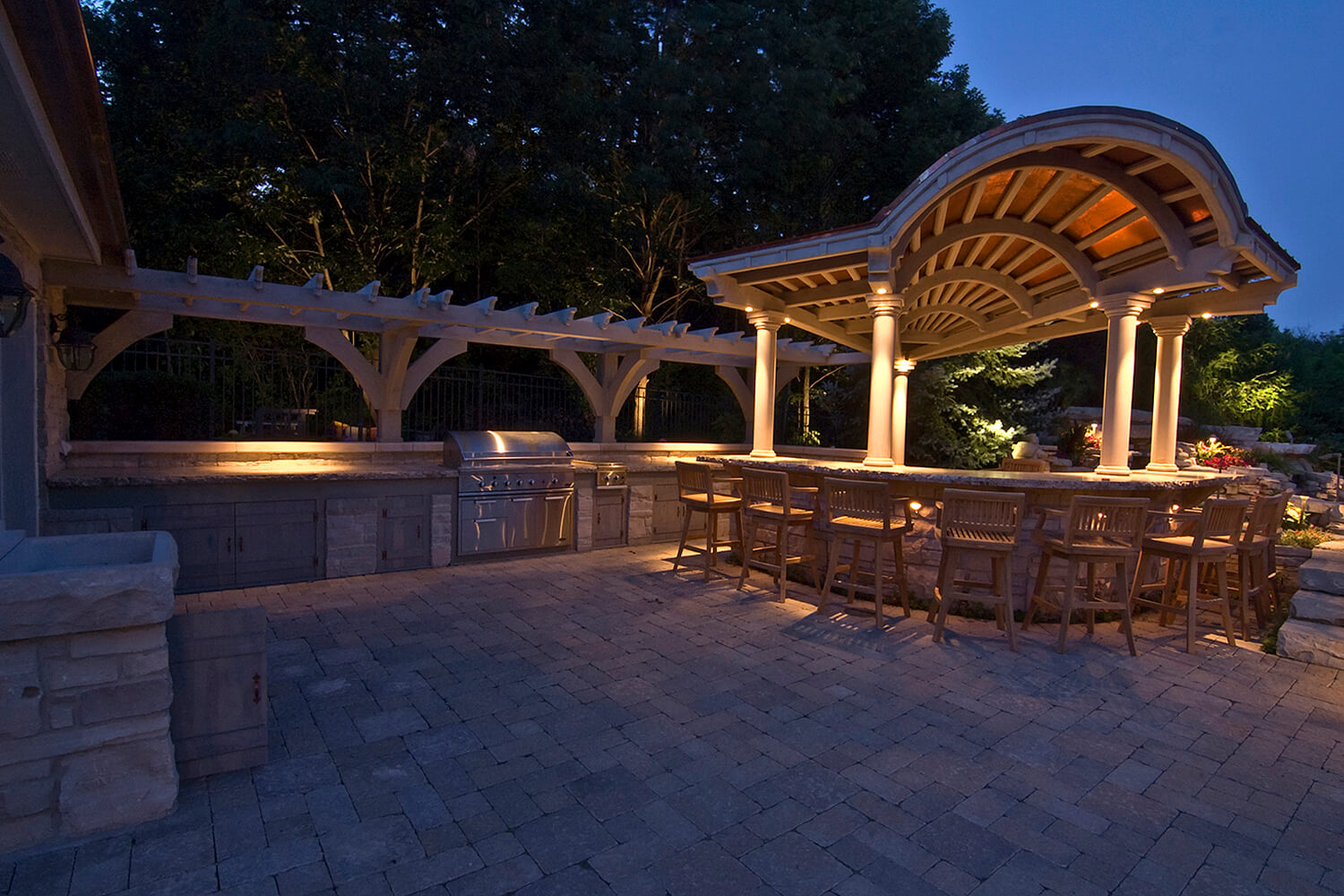 Pergola and Landscape Design by A Touch of Green