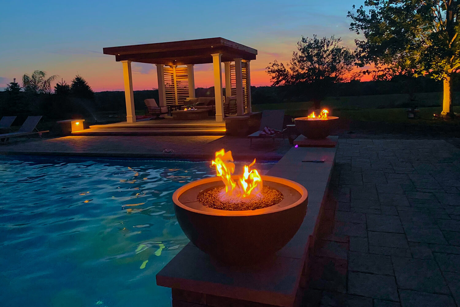 Pergola, Fire Feature, and Landscape Design by A Touch of Green