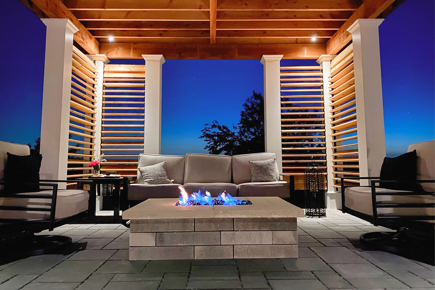 Pergola, Fire Feature, and Landscape Design by A Touch of Green