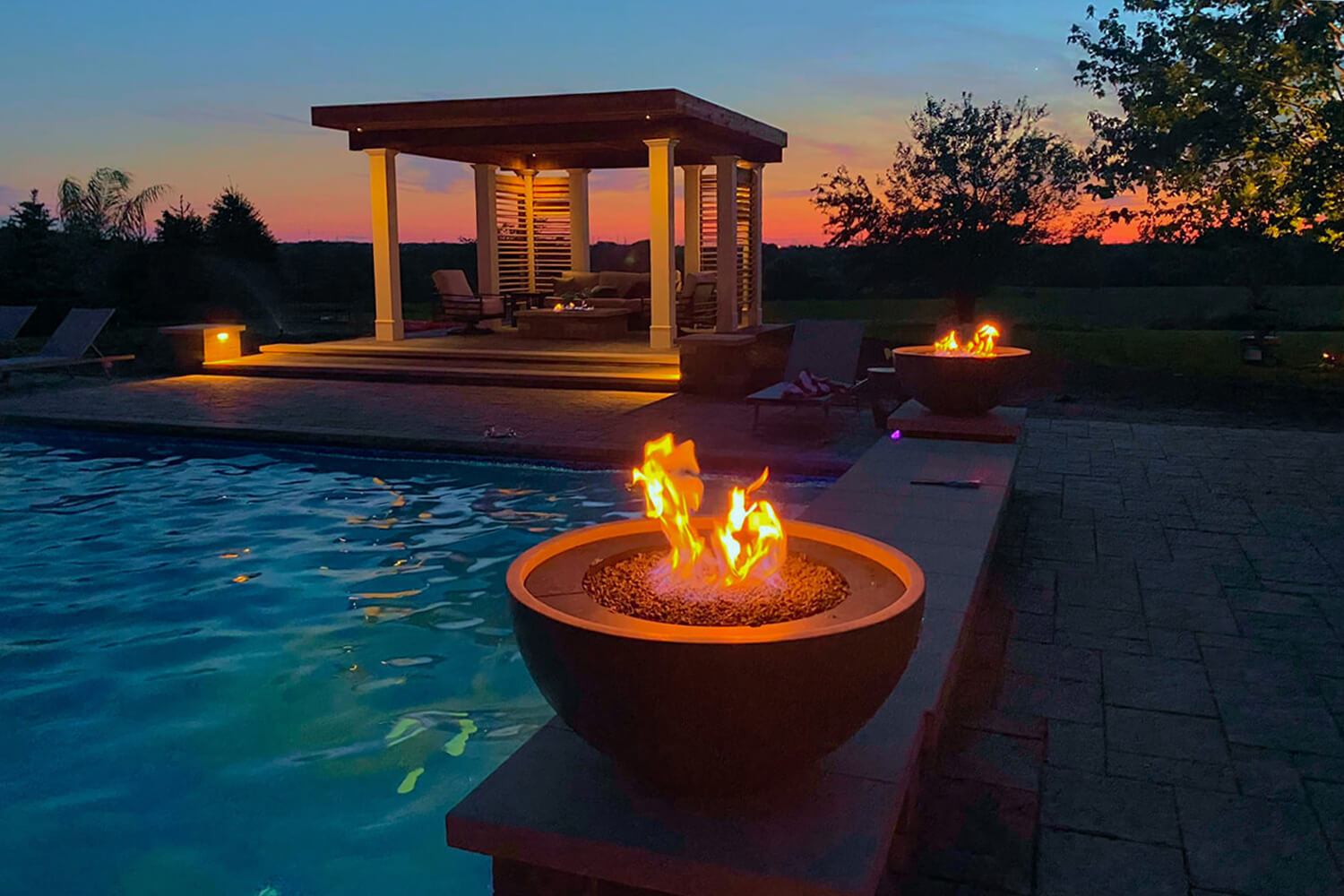 Pergola, Fire Feature, and Landscape Design by A Touch of Green