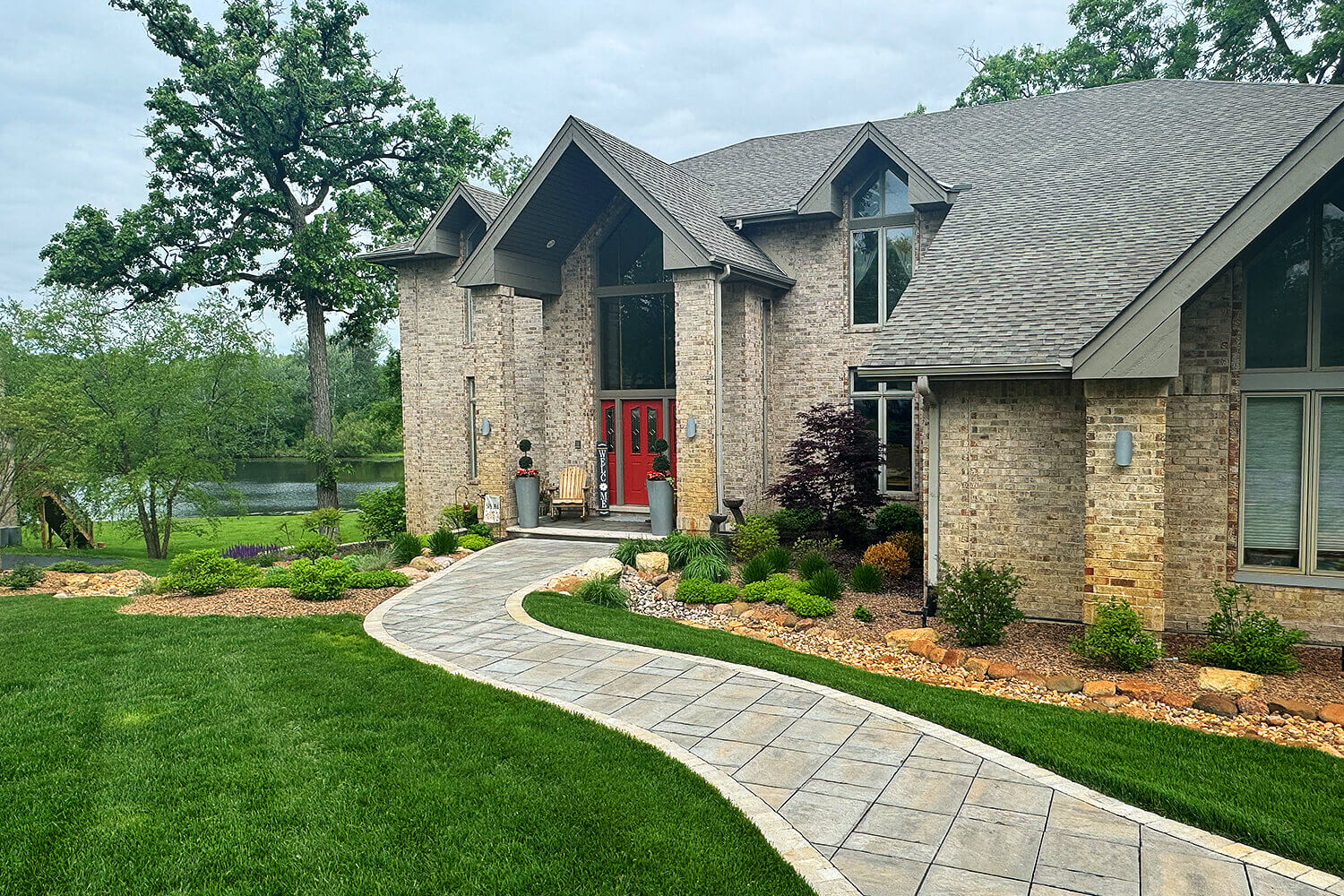 Paver Walkway and Landscape Design by A Touch of Green