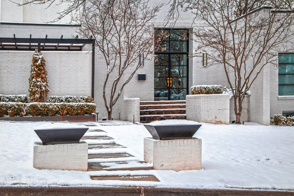 A home with snow out front