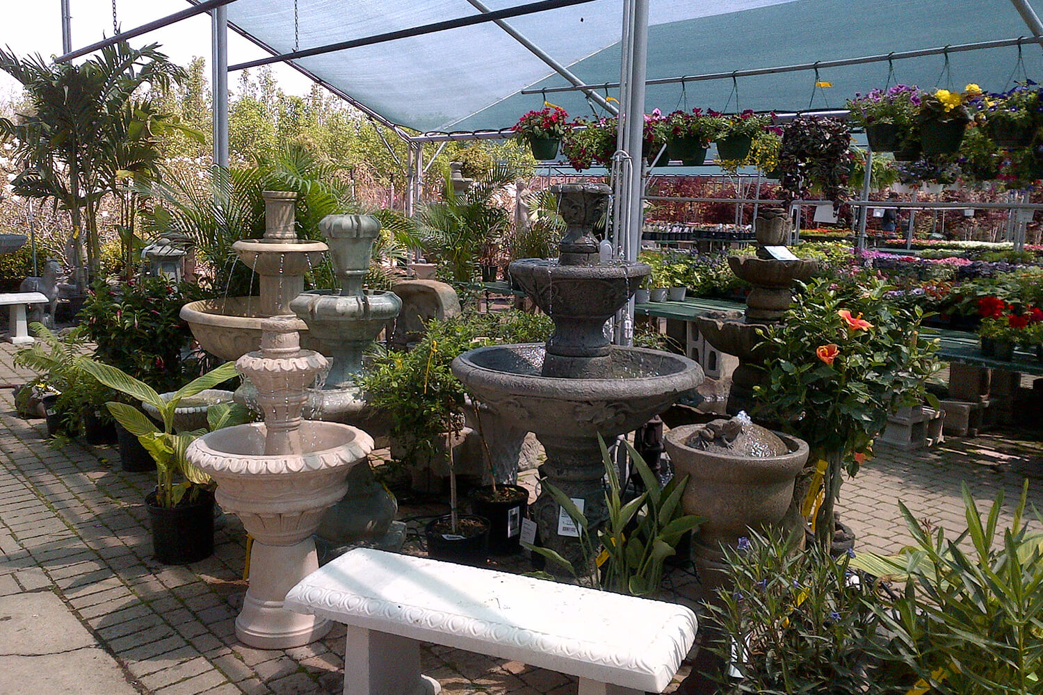 Fountains at A Touch of Green's Garden Center