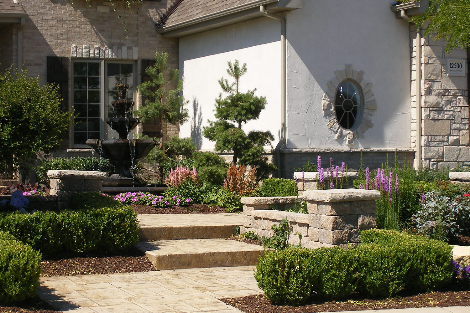 Water Feature, Paver Walkway, and Landscape Design by A Touch of Green